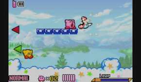 A screenshot from Kirby & the Amazing Mirror on the Game Boy Advance.