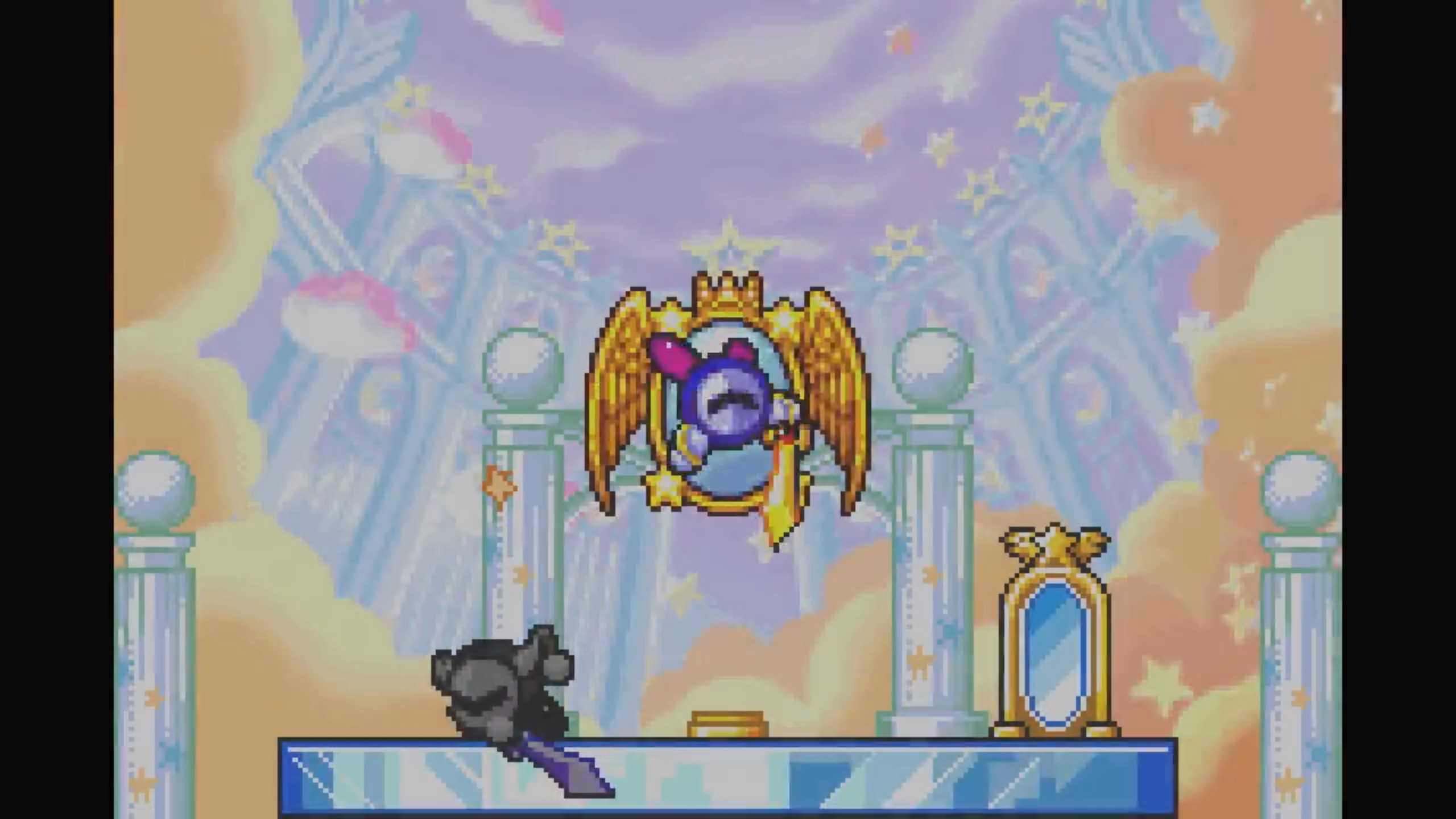 A screenshot from Kirby & the Amazing Mirror on the Game Boy Advance.