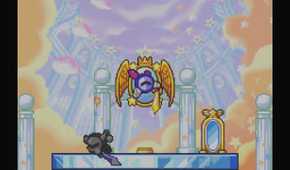 A screenshot from Kirby & the Amazing Mirror on the Game Boy Advance.