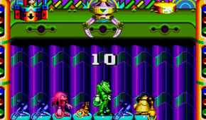 A screenshot of a mini-game in Knuckles Chaotix