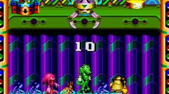 A screenshot of a mini-game in Knuckles Chaotix