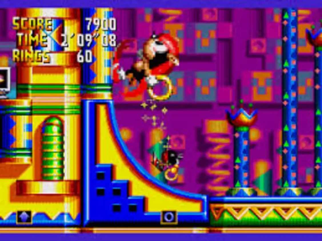 A screenshot of gameplay from Knuckles Chaotix
