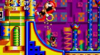 A screenshot of gameplay from Knuckles Chaotix