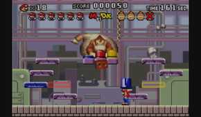 A screenshot from Mario vs. Donkey Kong on the Game Boy Advance.