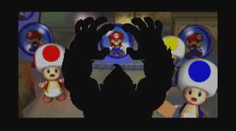 A screenshot from Mario vs. Donkey Kong on the Game Boy Advance.