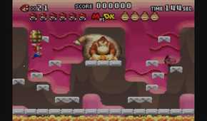 A screenshot from Mario vs. Donkey Kong on the Game Boy Advance.