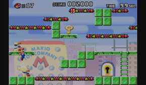 A screenshot from Mario vs. Donkey Kong on the Game Boy Advance.
