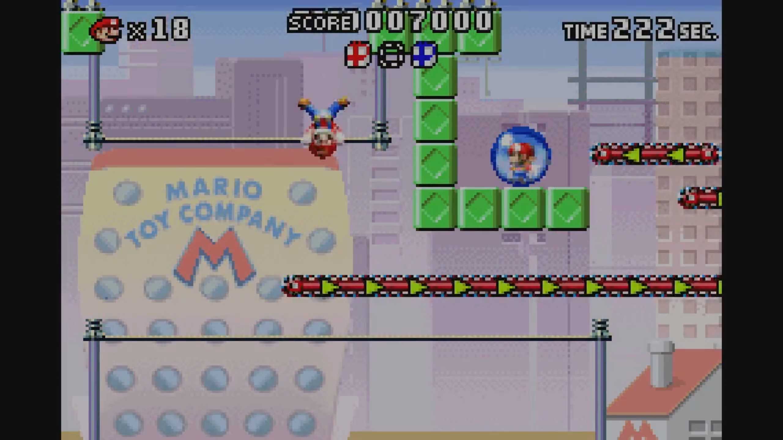 A screenshot from Mario vs. Donkey Kong on the Game Boy Advance.
