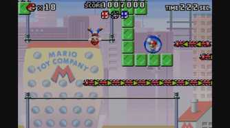 A screenshot from Mario vs. Donkey Kong on the Game Boy Advance.