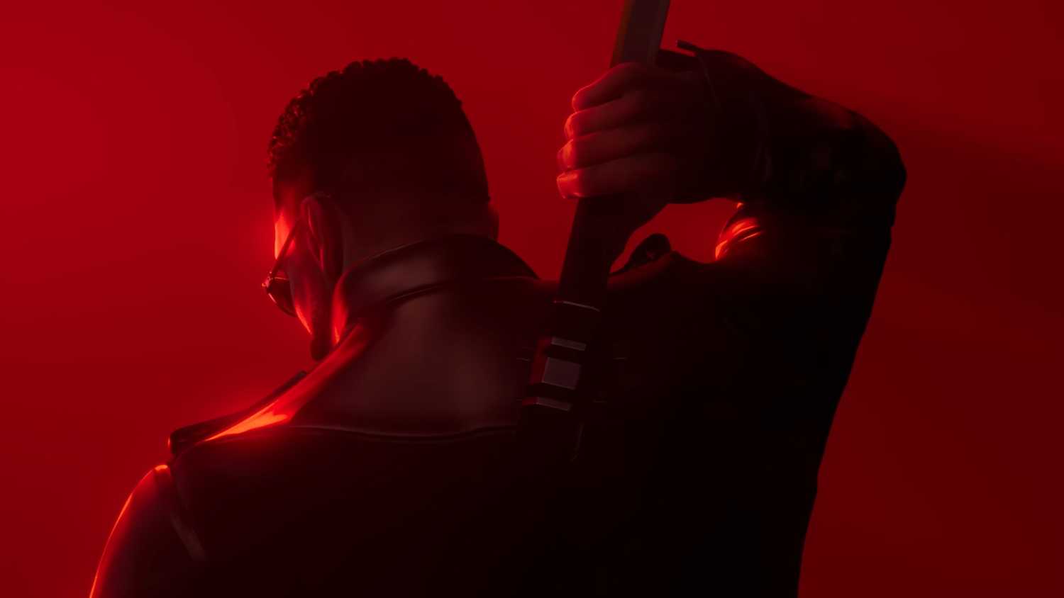 Blade unsheathing his sword in the trailer for Marvel's Blade game.
