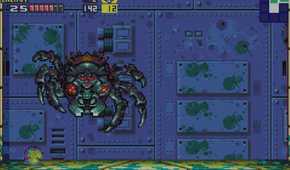 A screenshot from Metro Fusion on the Game Boy Advance.