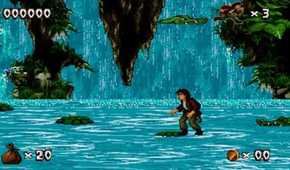 A screenshot of gameplay from Pitfall: The Mayan Adventure