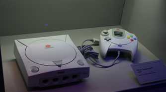 An encased Sega Dreamcast.