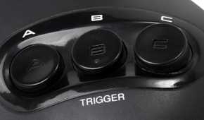 Face buttons on a Sega Genesis controller.