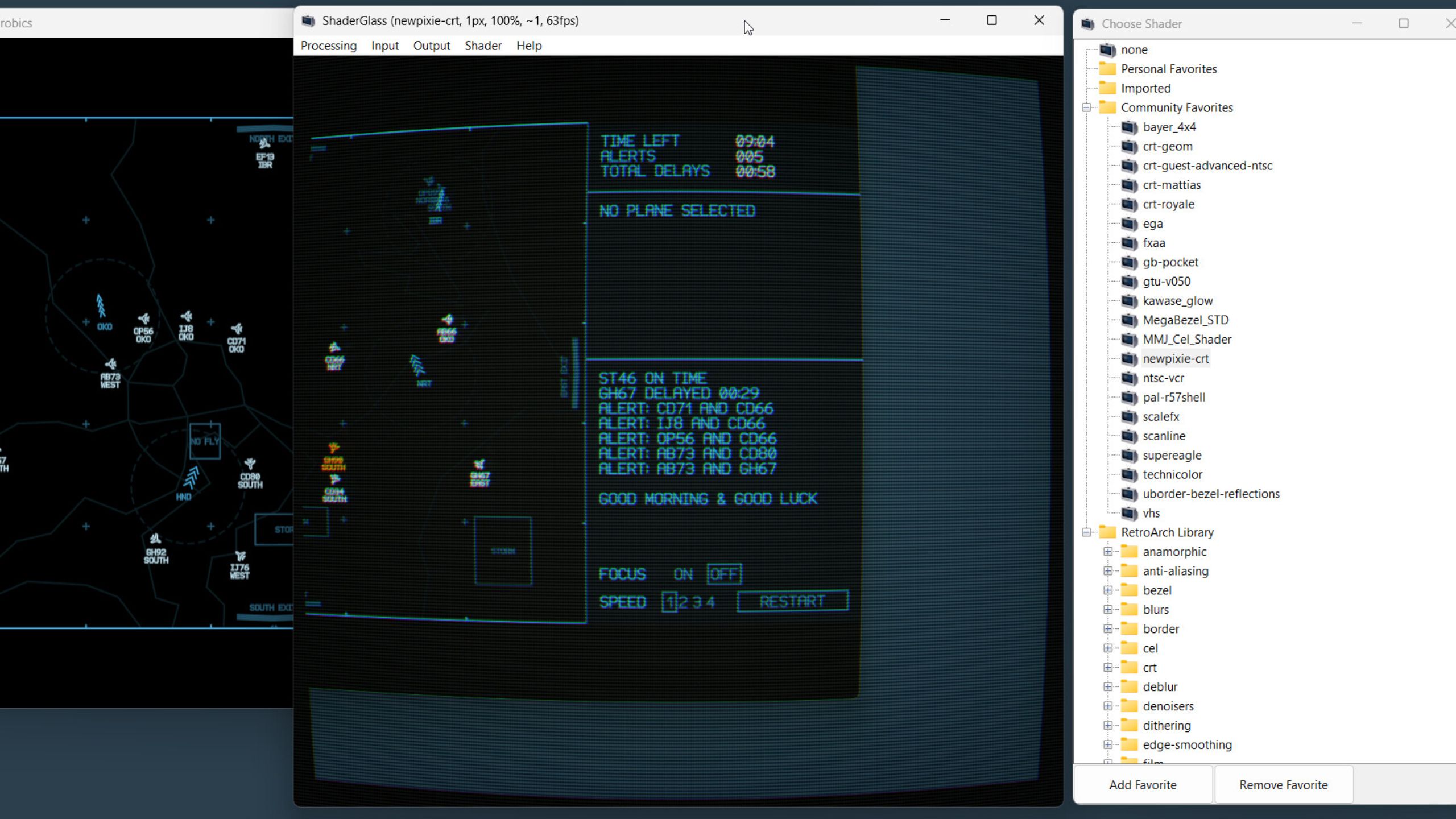 A screenshot from ShaderGlass.