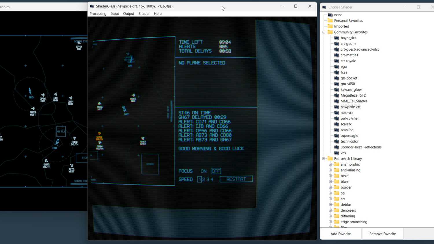 A screenshot from ShaderGlass.