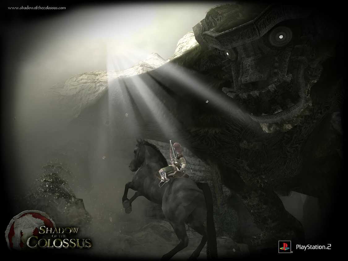 Wander close to a colossus in Shadow of the Colossus on PS2.