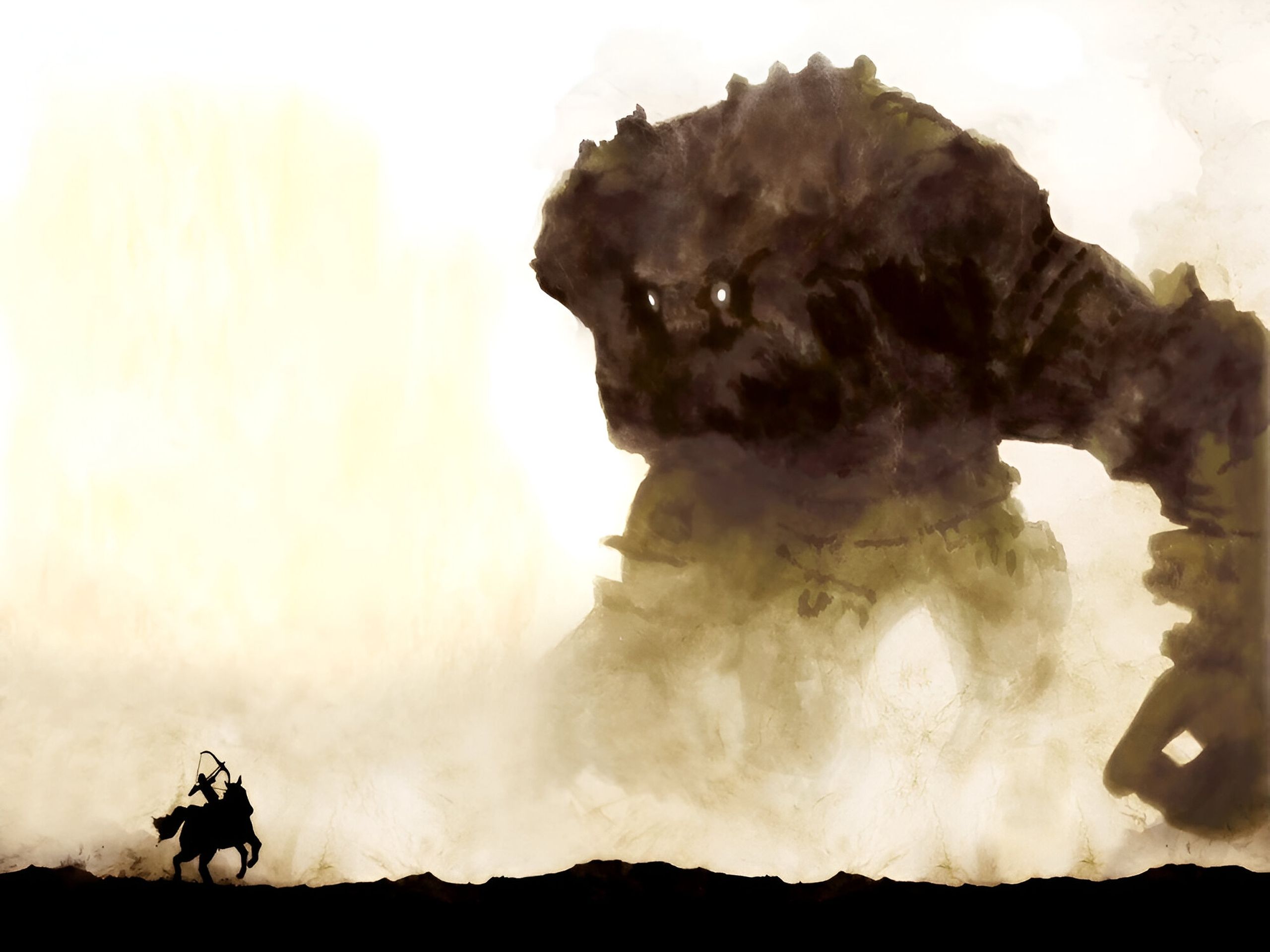 A wallpaper for Shadow of the Colossus on PS2.
