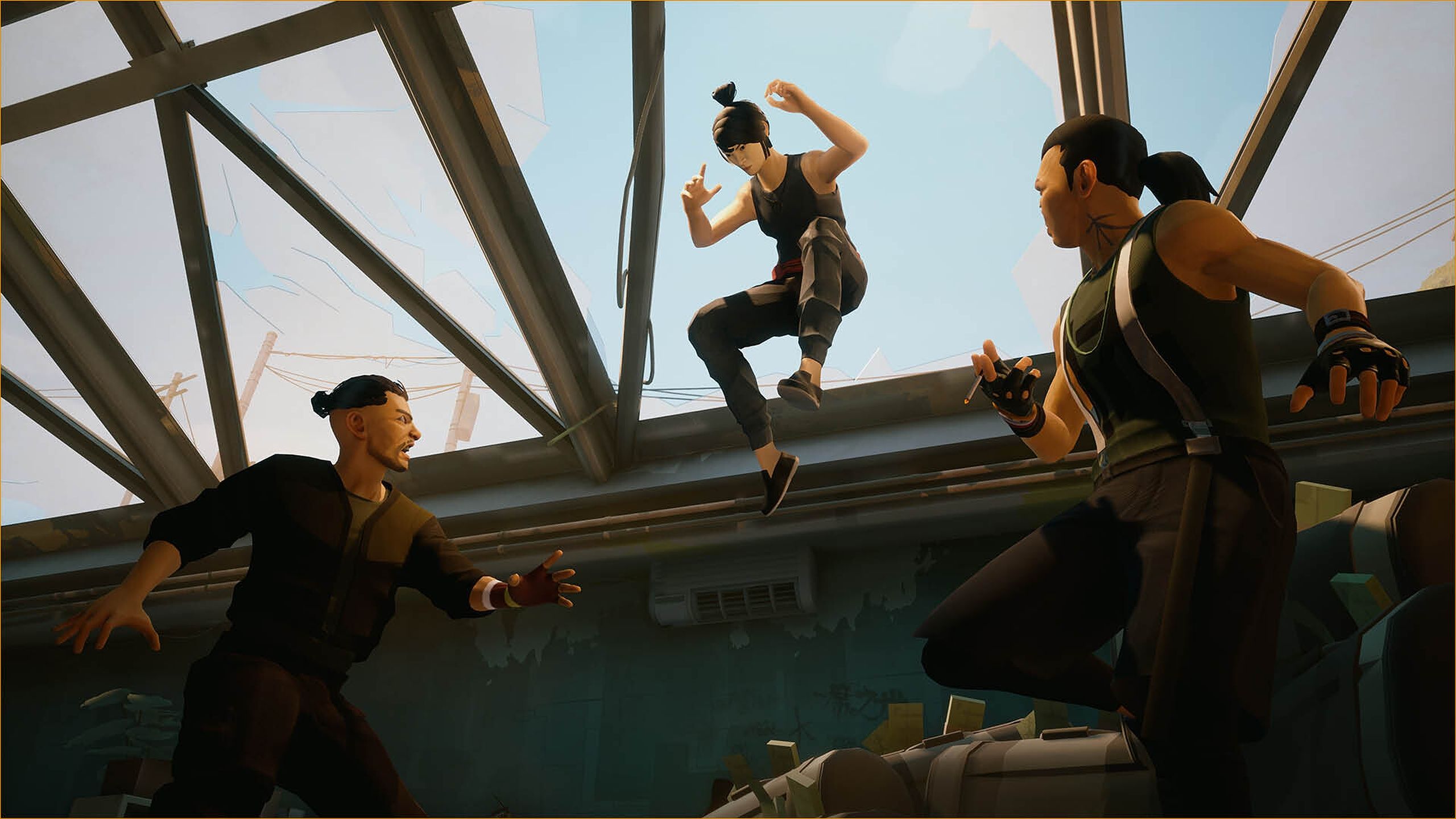 A combat encounter in Sifu.
