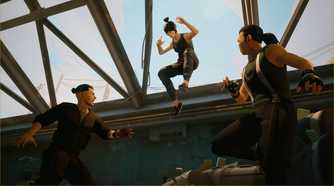 A combat encounter in Sifu.