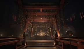 A creepy temple in Silent Hill F.