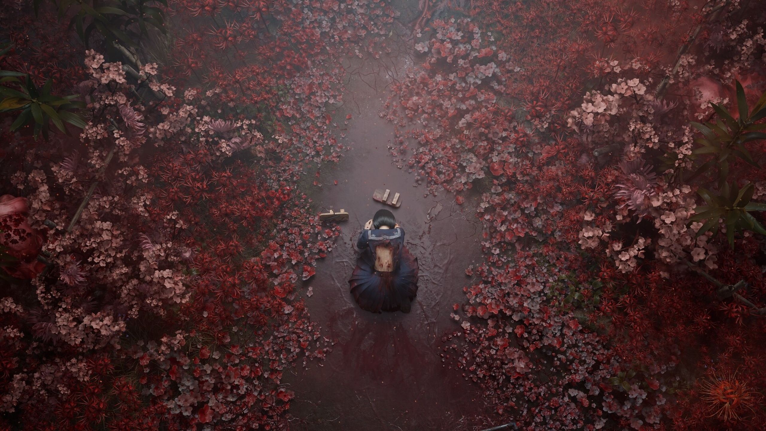 Shimizu breaking down in Silent Hill F.