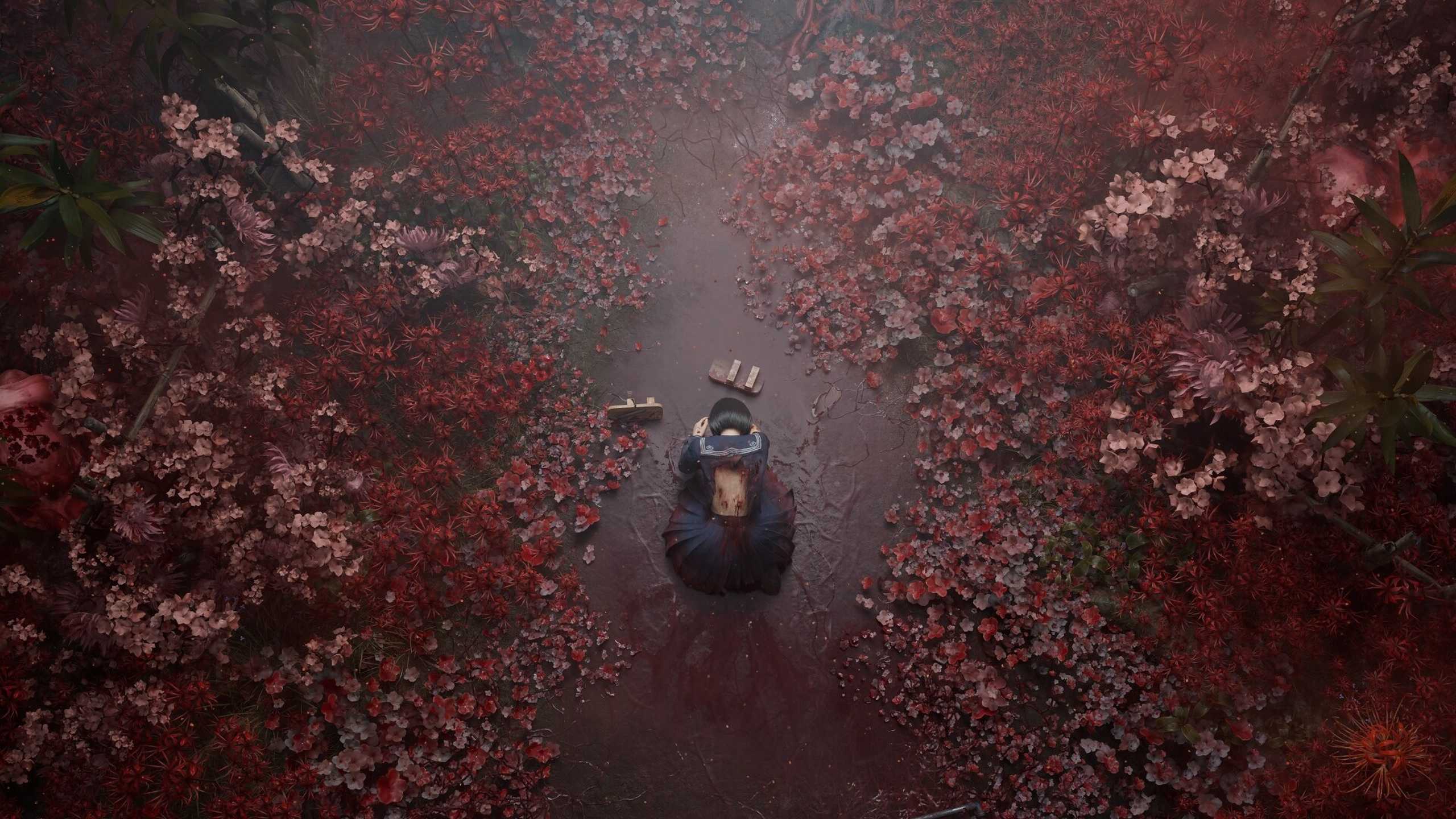 Shimizu breaking down in Silent Hill F.
