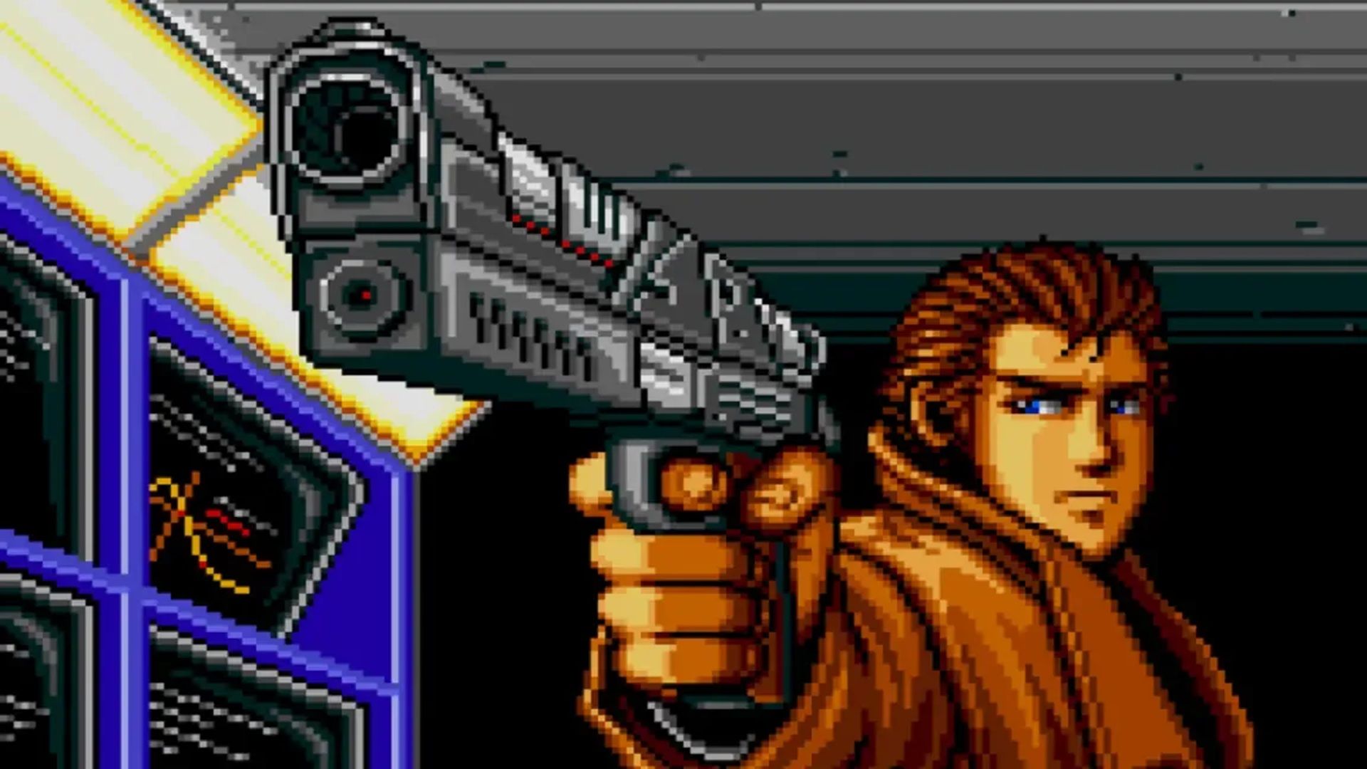 A screenshot of a scene from Snatcher