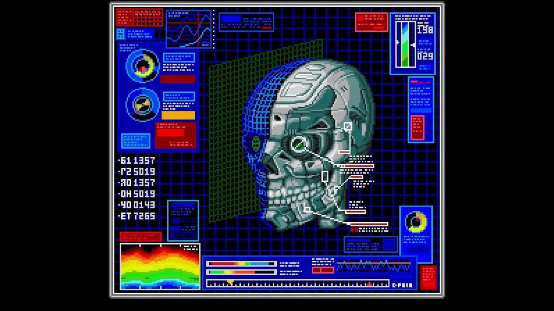 A screenshot of the intro to Snatcher