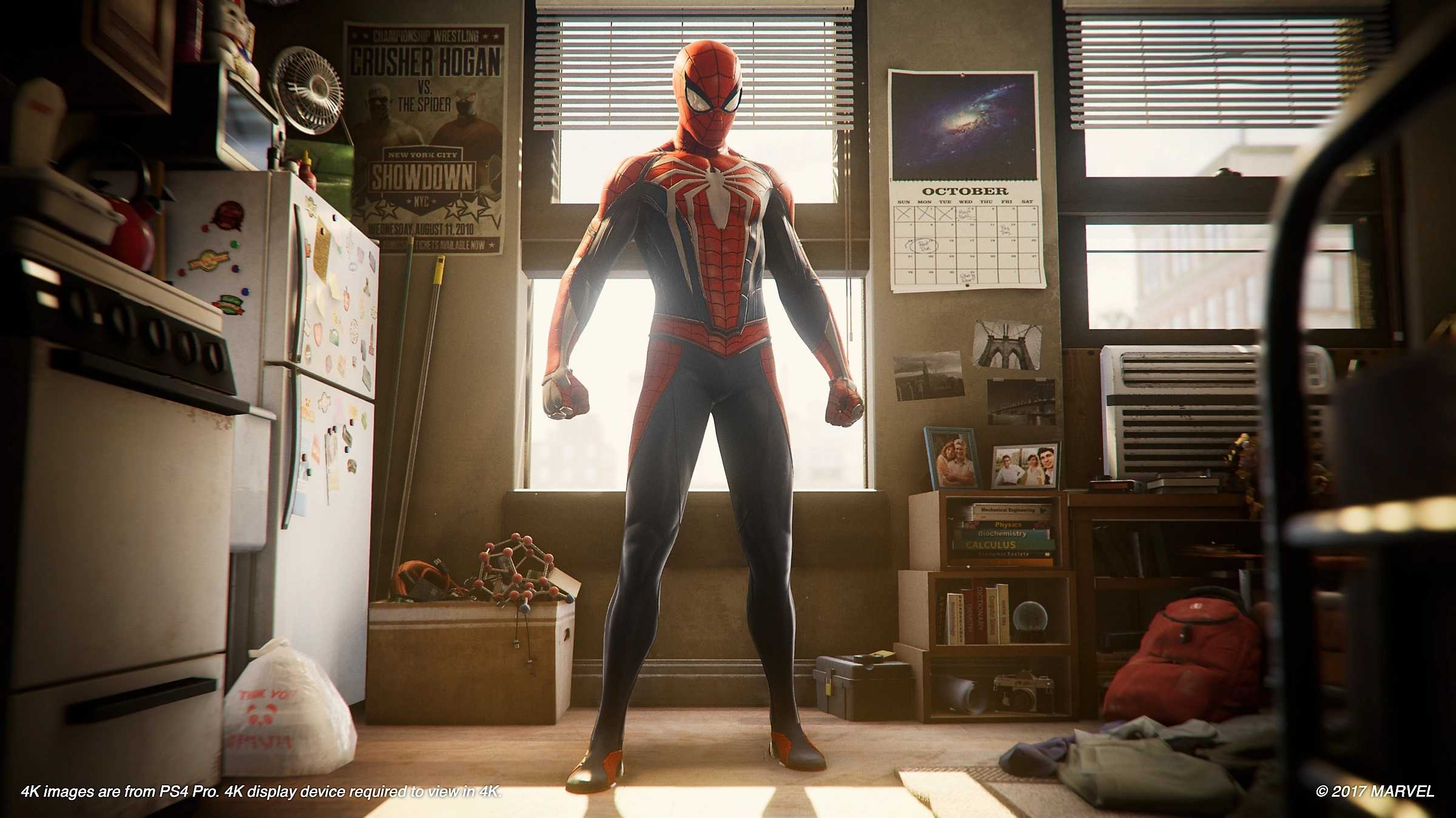 The opening scene in Marvel's Spider-Man 2018.