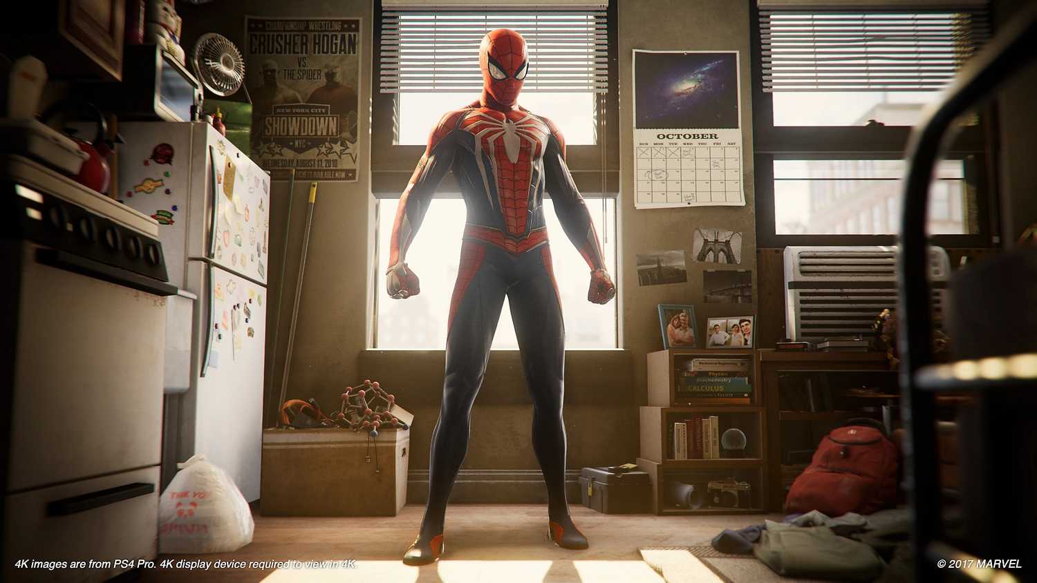 The opening scene in Marvel's Spider-Man 2018.