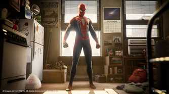The opening scene in Marvel's Spider-Man 2018.
