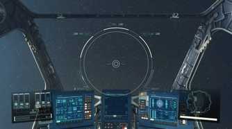 A screenshot of space flight gameplay in Starfield