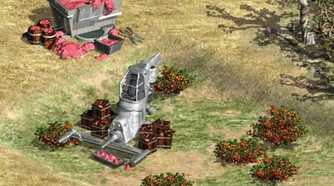 A screenshot of a landscape on a planet with destroyed ships in Star Wars: Galactic Battlegrounds