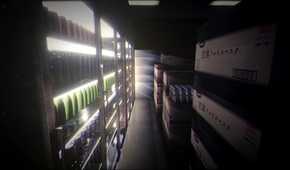 A screenshot of a dark area from The Convenience Store