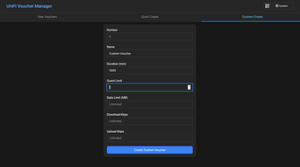 Unifi voucher manager custom voucher