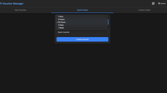 Unifi voucher manager quick create