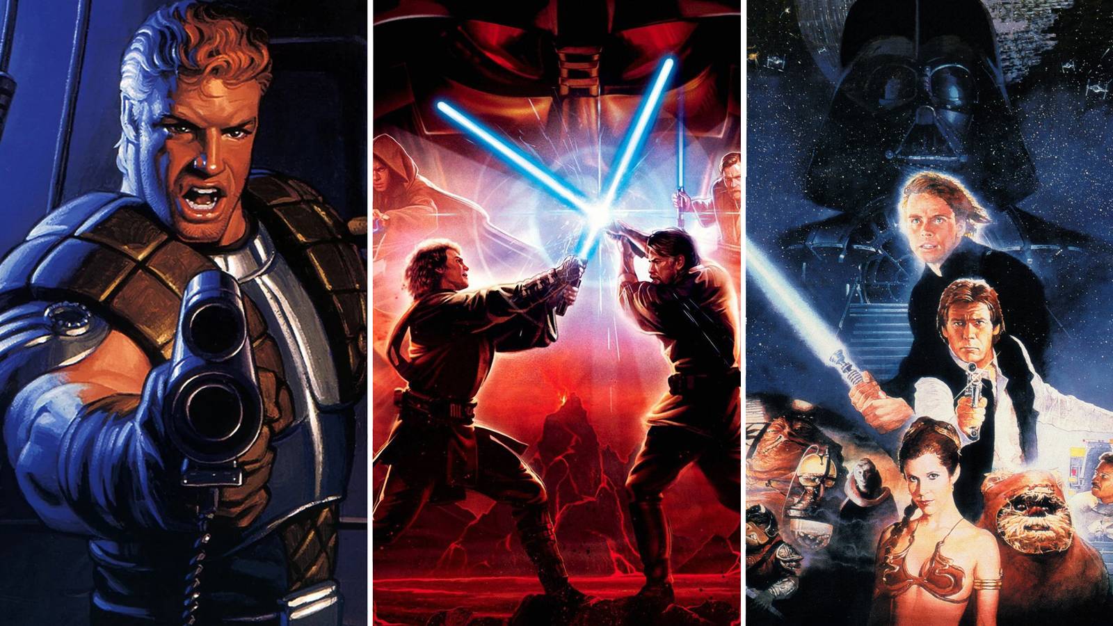 A combination of Star Wars games that haven't been remastered