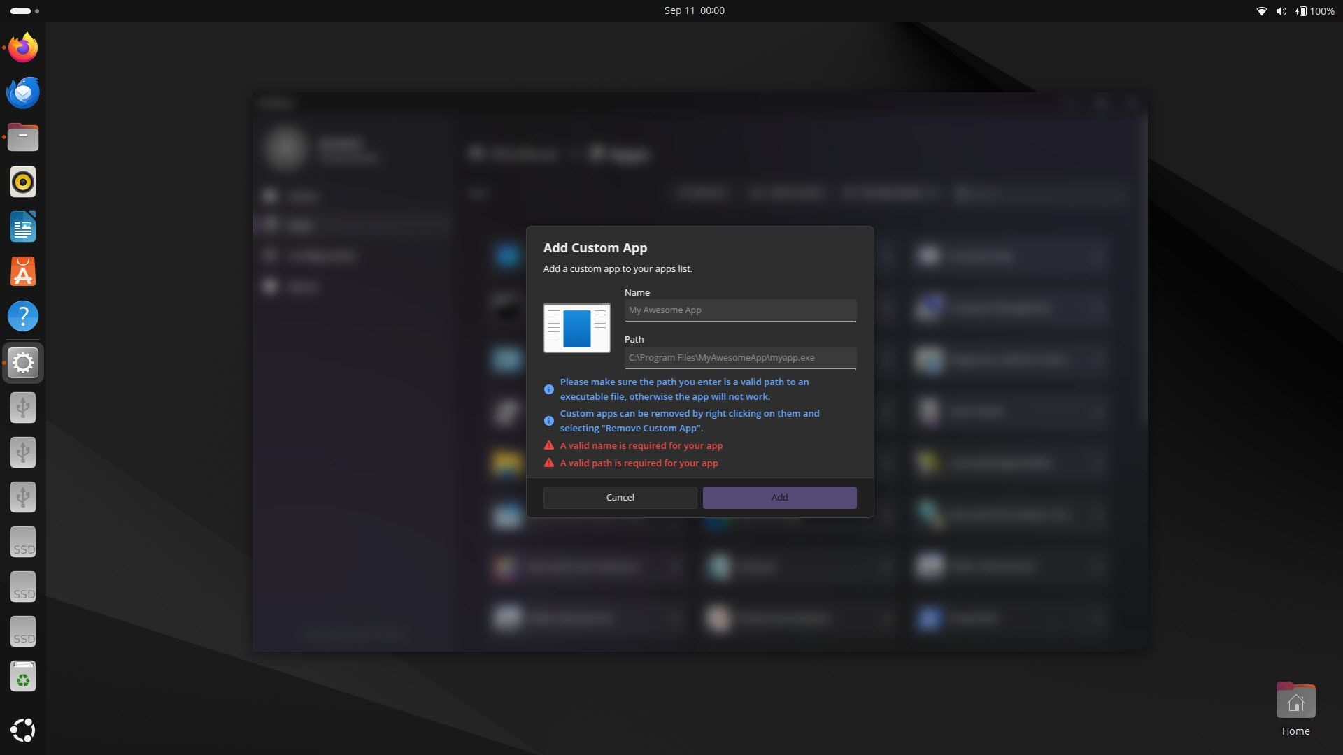 Adding custom Windows app using WinBoat