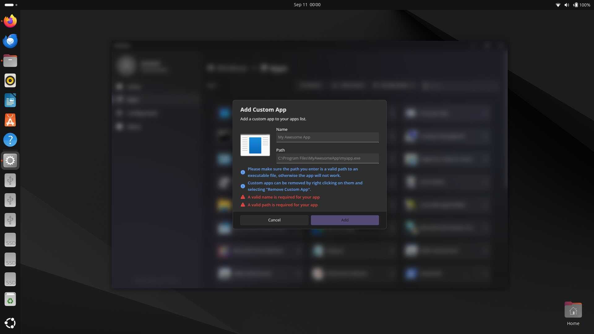 Adding custom Windows app using WinBoat