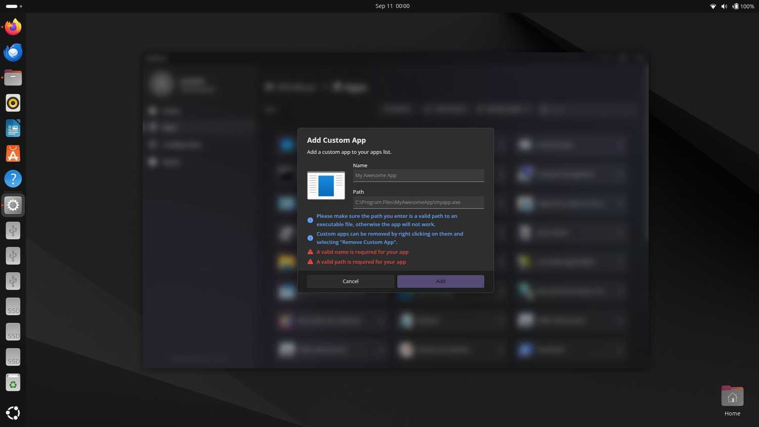Adding custom Windows app using WinBoat