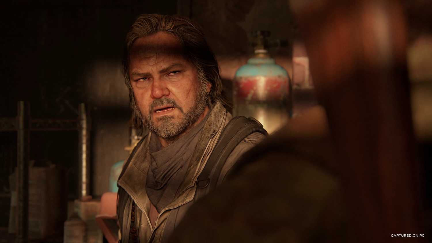 Bill talking to Joel in The Last of Us Part I.