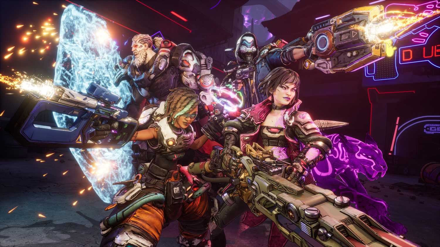 The Vault Hunter squad in Borderlands 4.