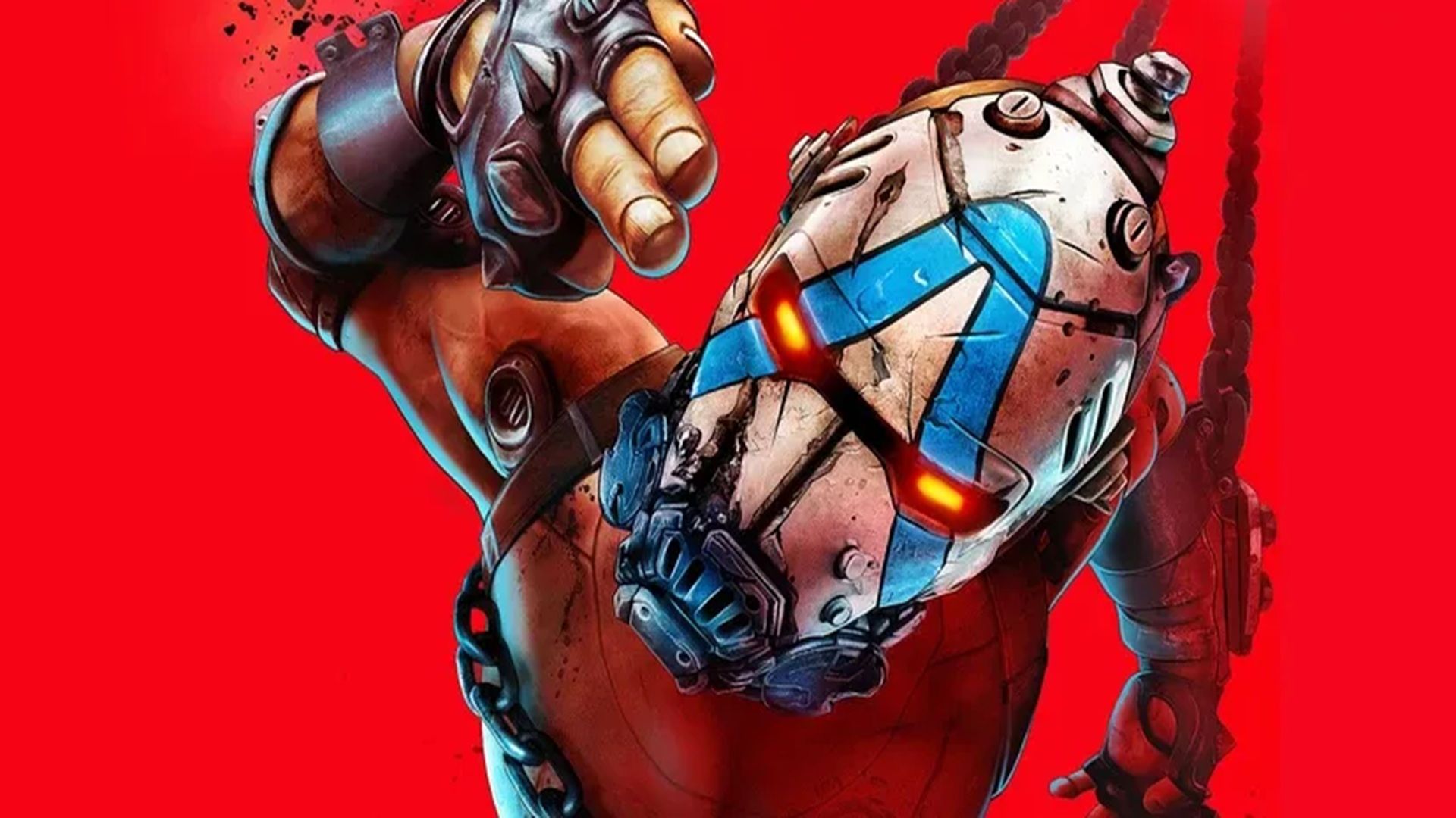 The main key art with an enemy from Borderlands 4