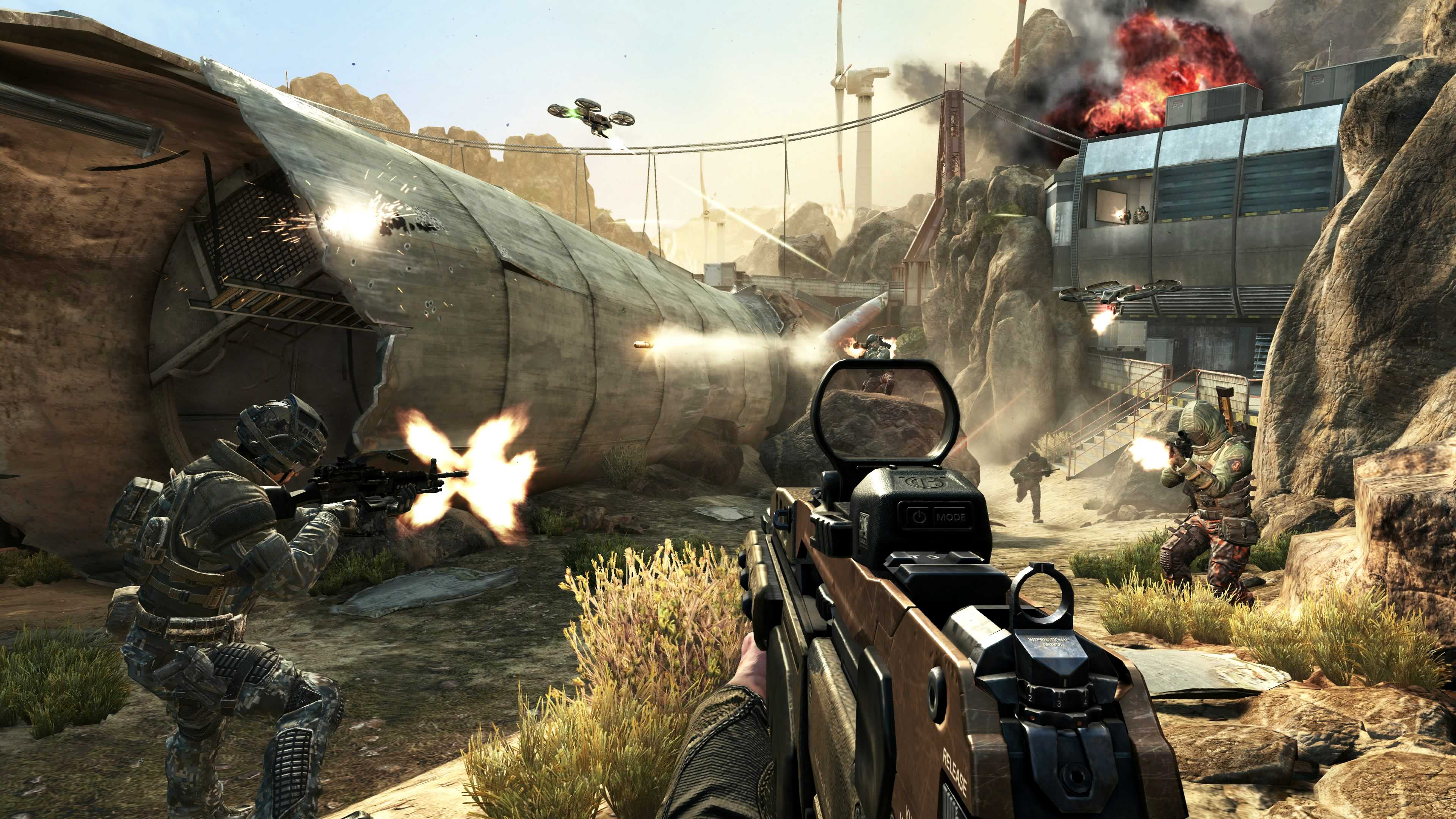 A combat screenshot from Call of Duty: Black Ops II.