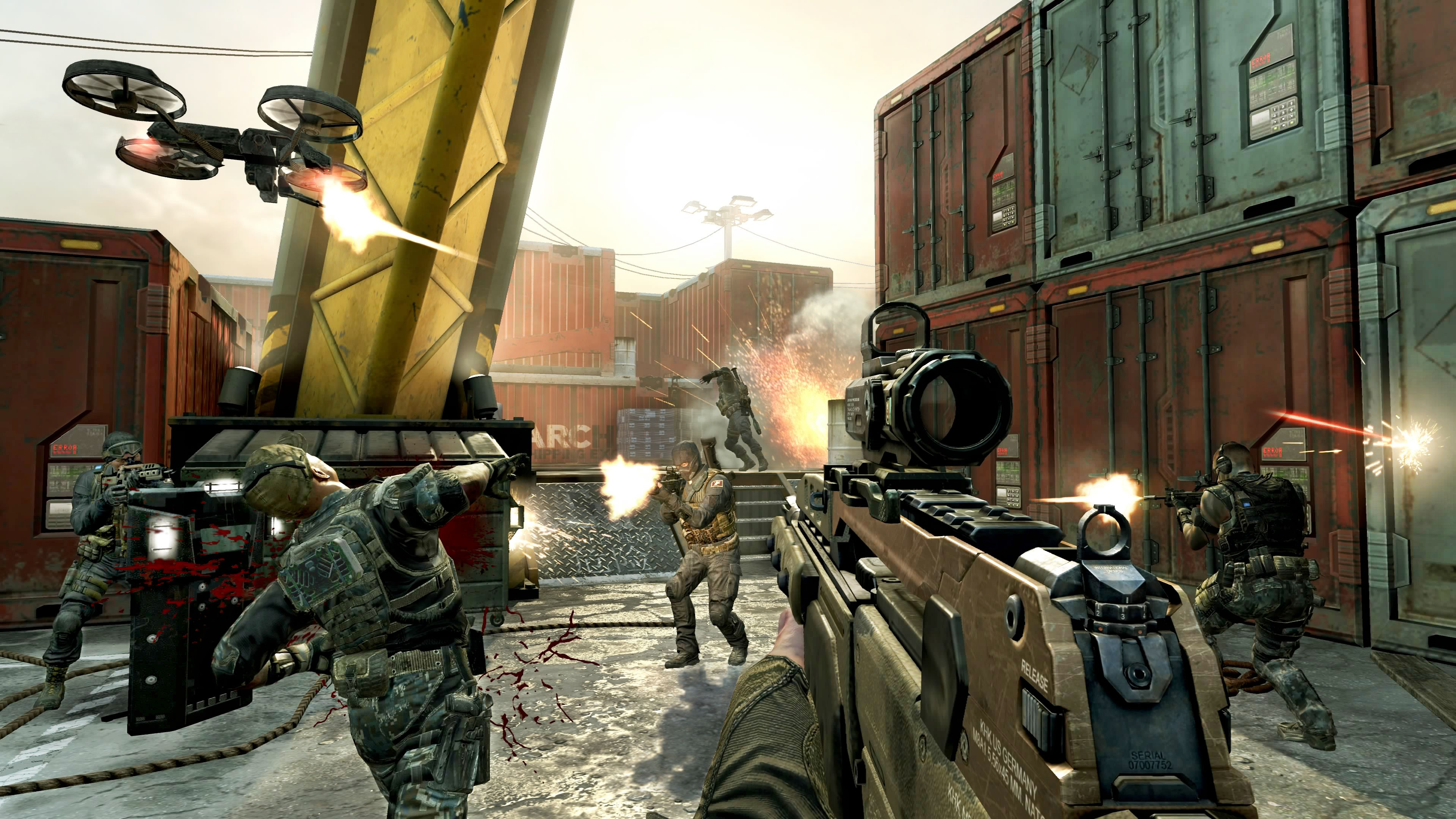 A screenshot of combat in Call of Duty: Black Ops II.