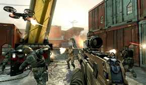 A screenshot of combat in Call of Duty: Black Ops II.