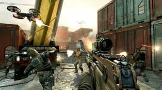 A screenshot of combat in Call of Duty: Black Ops II.