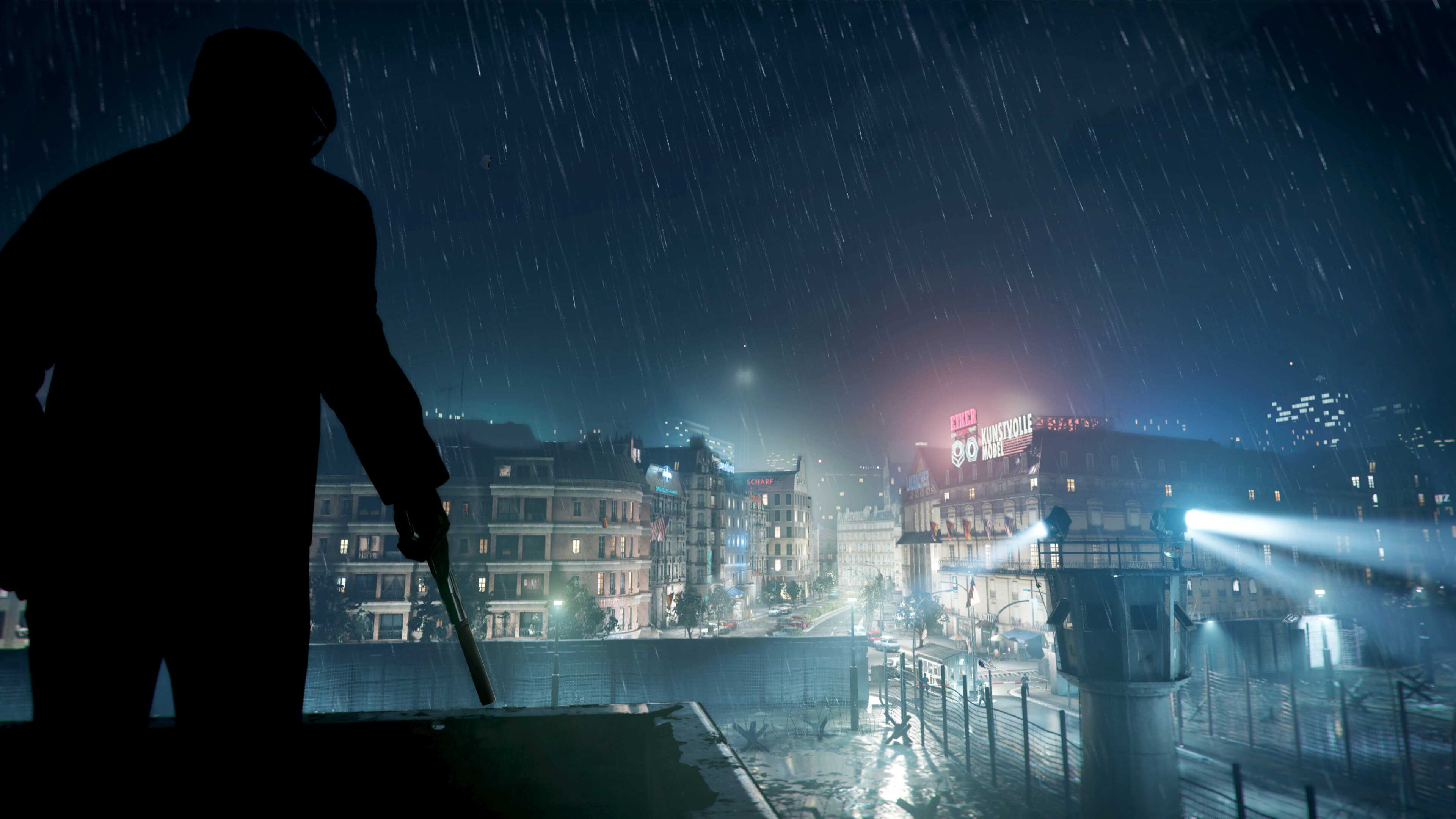 Russell Adler standing in the rain in Call of Duty: Black Ops Cold War.