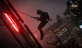 Captain Price rappelling down a building in Call of Duty: Modern Warfare II.